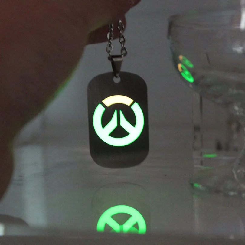 Ожерелье Overwatch светящееся ожерелье подвески брелок Модная бижутерия подвеска