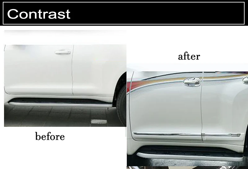 Для Toyota Land Cruiser Prado 150 LC150 2010- хромированный корпус боковой декоративный молдинг отделка авто-Стайлинг Аксессуары жемчужно-белый