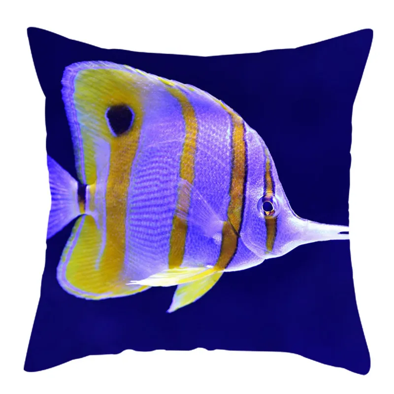 

Fuwatacchi Ocean Animals Cushion Cover Fishes Jellyfish Seabird Pillow Cover for Home Decorative Pillows Sea Pillows 45*45cm