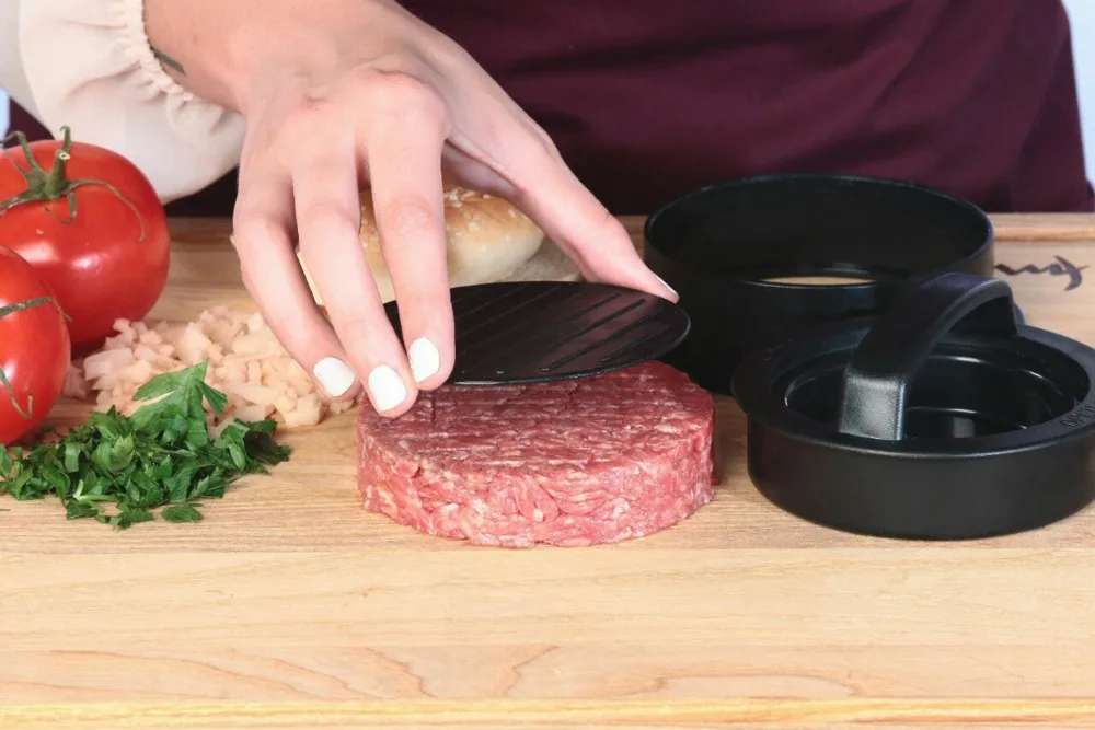 Cooking Tools Silicone Hamburger Presses Stuffed Burger Press Kit Non-Stick Patty meat Molds easy clean Kitchen Bar Supplies |