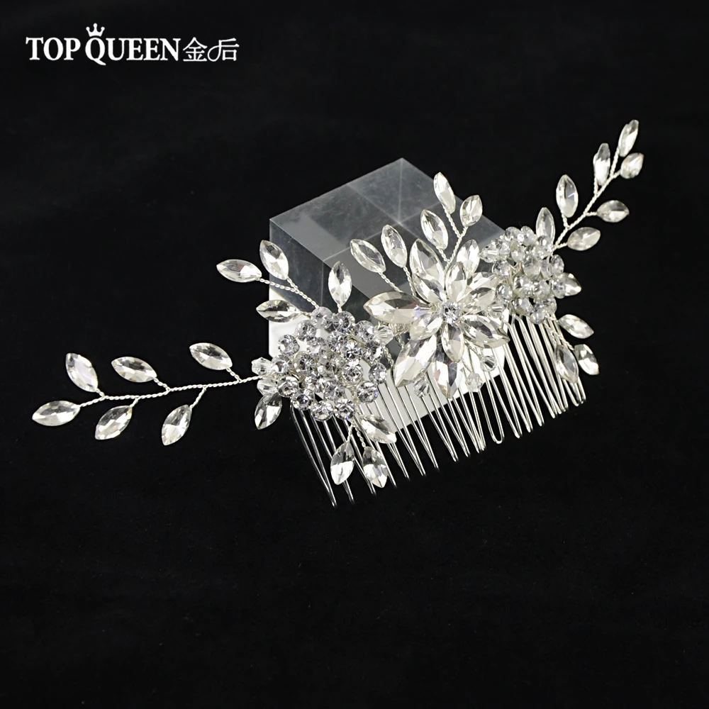 TOPQUEEN HP77 свадебная тиара свадебные гребни стразы свадебные головные уборы Свадебные аксессуары для волос свадебный головной убор свадебный гребень для волос