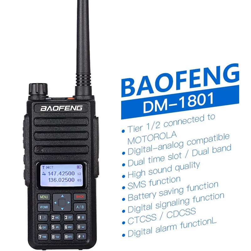 2 шт. портативная рация Baofeng DMR 10 км UHF VHF цифровое радио большой радиус действия