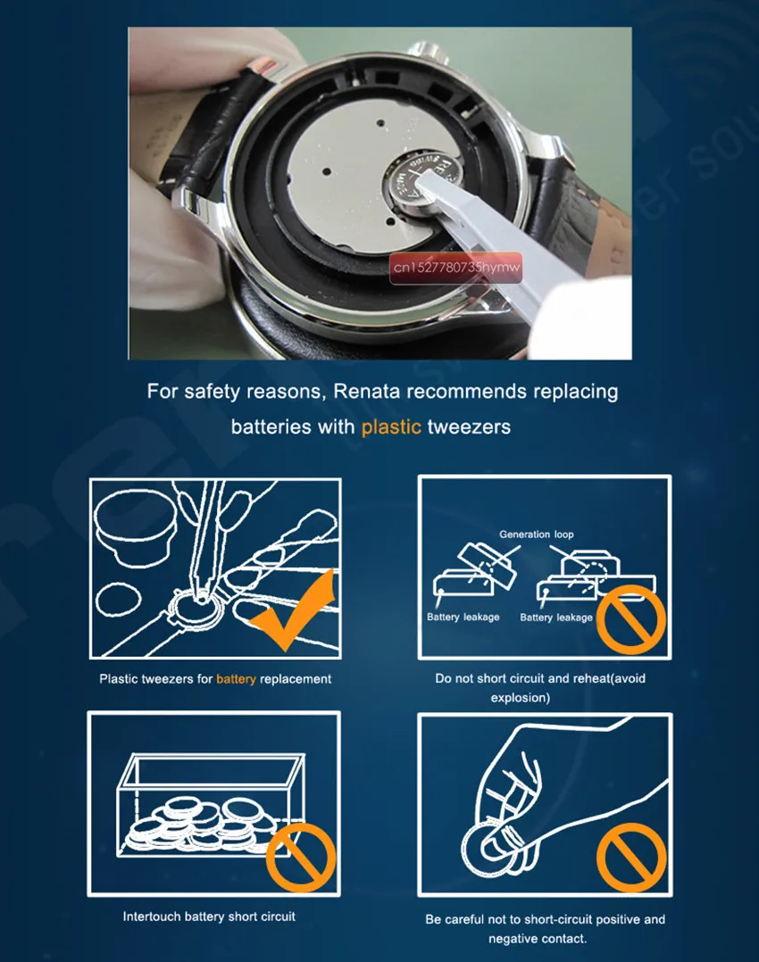 5 шт. батареи для часов Renata Swiss Made Cell Button Silv-Oxide 1.55v-364 SR621SW AG-1
