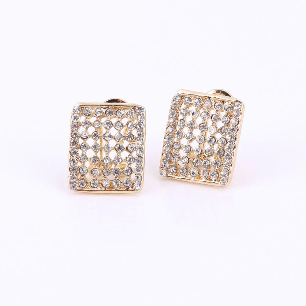 Женские Ювелирные наборы ожерелье серьги золотой цвет браслет кольцо ювелирные