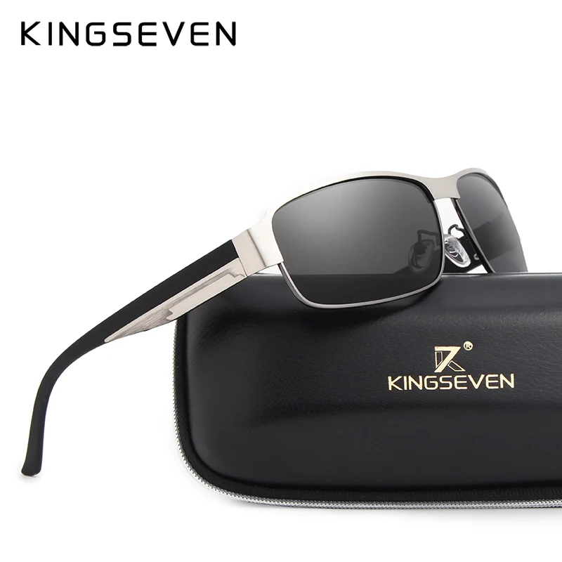 KINGSEVEN, фирменный дизайн, мужские солнцезащитные очки, поляризационные, солнцезащитные очки, зеркальные линзы, Классические винтажные мужские солнцезащитные очки, UV400, N7359