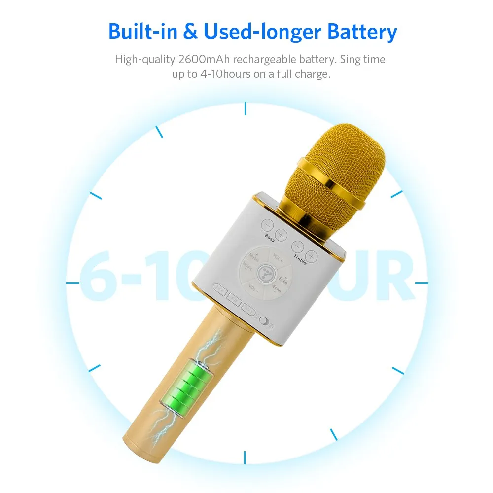 LEORY bluetooth беспроводной микрофон караоке KTV волшебный Ручной конденсаторный с