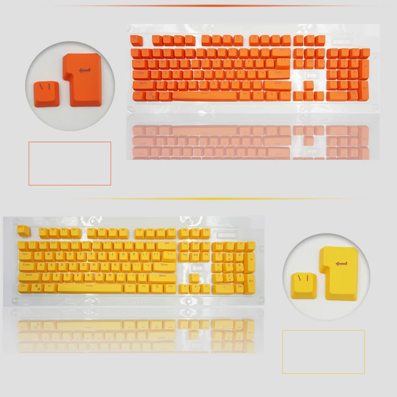 Механическая клавиатура PBT 104 клавиши однотонная с подсветкой для геймеров cs go
