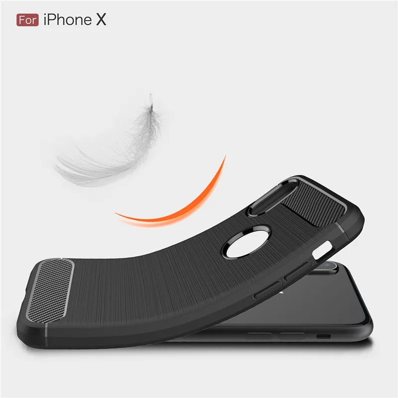 Case For iphone 6s 7 Plus 5S SE X Cases Carbon Fiber Soft TPU Cover Fitted Conque | Мобильные телефоны и аксессуары