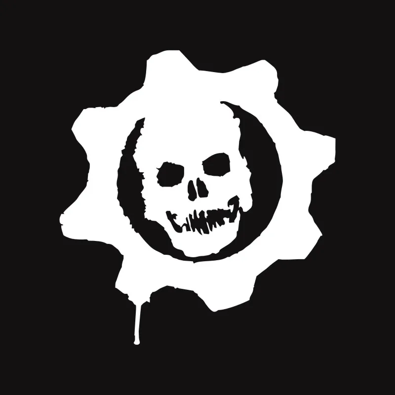Silver Anycuros Gears Of War виниловая Автомобильная наклейка 15,9 см* 17 см - Название цвета: Silver