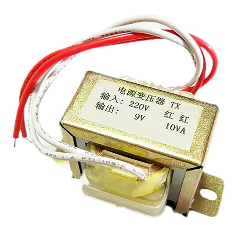 Трансформаторы EI48 10 Вт 220-9 В вход 220 50 Гц выход одиночный трансформатор питания 9 в