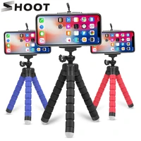 shoot mini octopus tripod stand holder for mobile phone with phone clip mount for xiaomi 8 iphone x 7 huawei for gopro 9 camera