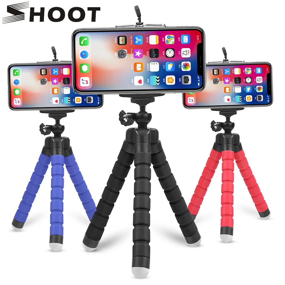 Мини штатив &quotосьминог&quot SHOOT держатель для телефона с зажимом Xiaomi 8 iPhone X 7 Huawei