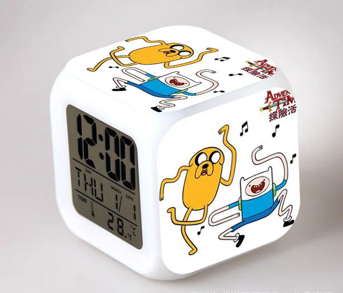 9 Горячая мультфильм reloj Цифровой де led Цвет ido 7 цветов флэш меняющие игрушки Детский будильник спальня ночные световые часы - Цвет: 9