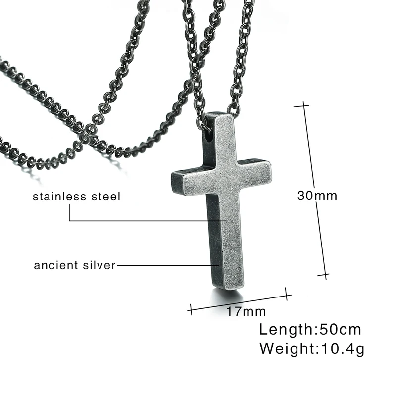 Ожерелье с подвеской в виде крестиков винтажное ожерелье из нержавеющей стали