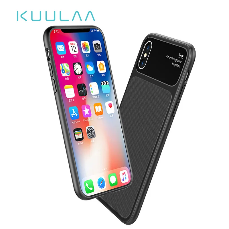 KUULAA для iPhone XS Max чехол Роскошный силиконовый стеклянный телефона iPone XSMax тонкий