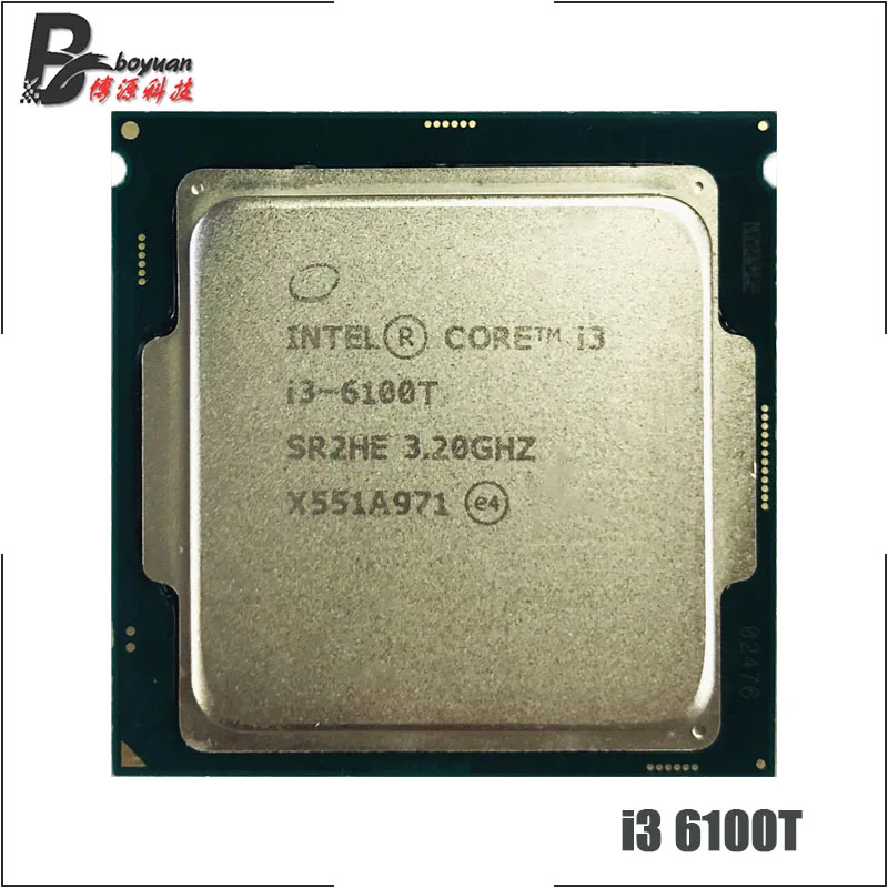 Процессор Intel Core 6100 i3 1151 T 3 2 ГГц двухъядерный четырехъядерный процессор 3M 35W