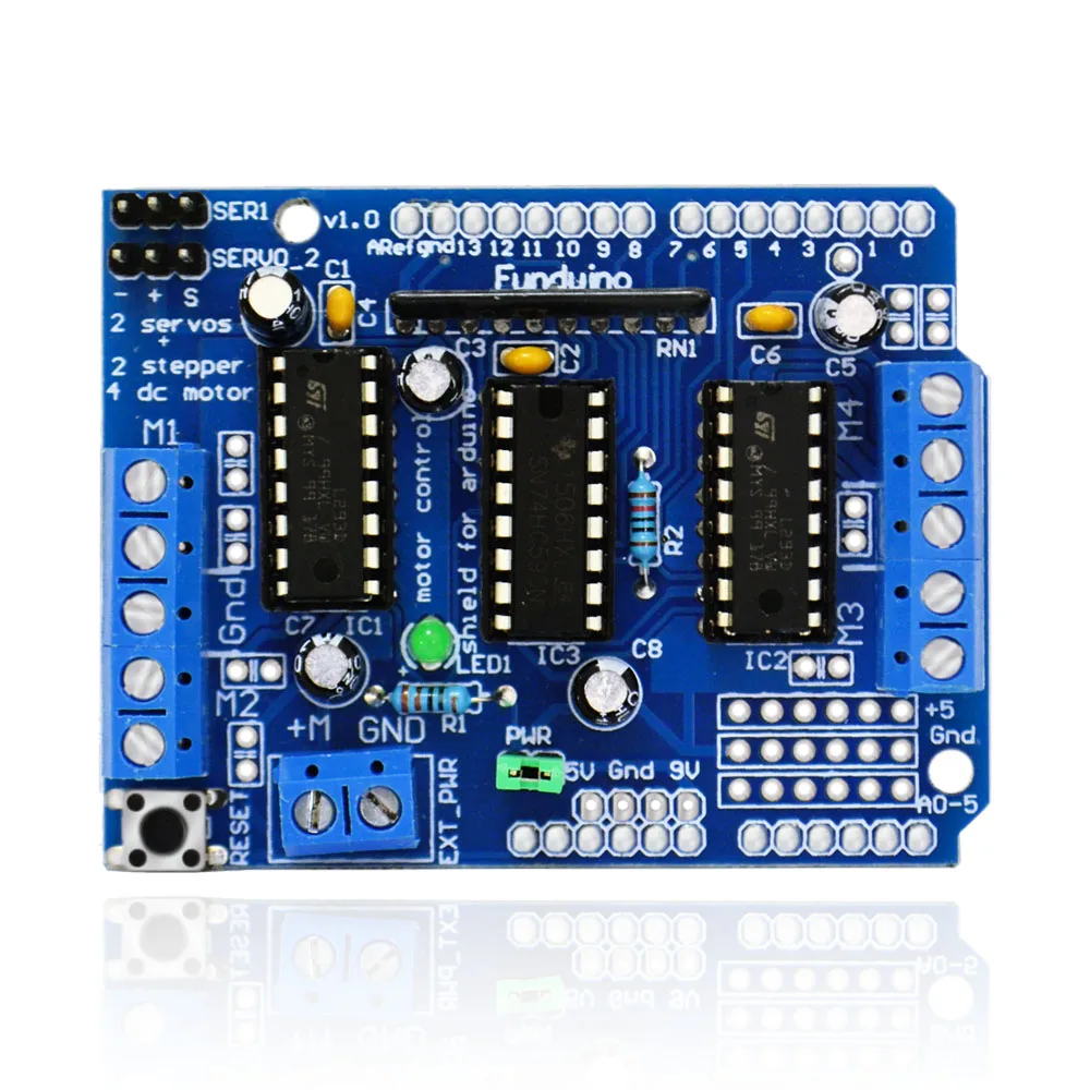 KEYES L293D щит привода двигателя для Arduino Duemilanove Mega UNO R3 AVR ATMEL|board for arduino|board boardshield l293d |