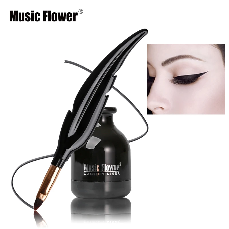 Подводка для глаз Music Flower Air кушон век Водонепроницаемый Жидкий карандаш 24 ч с