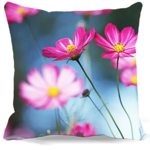 Детский чехол для подушки квадратная Мягкая Наволочка с изображением цветов и