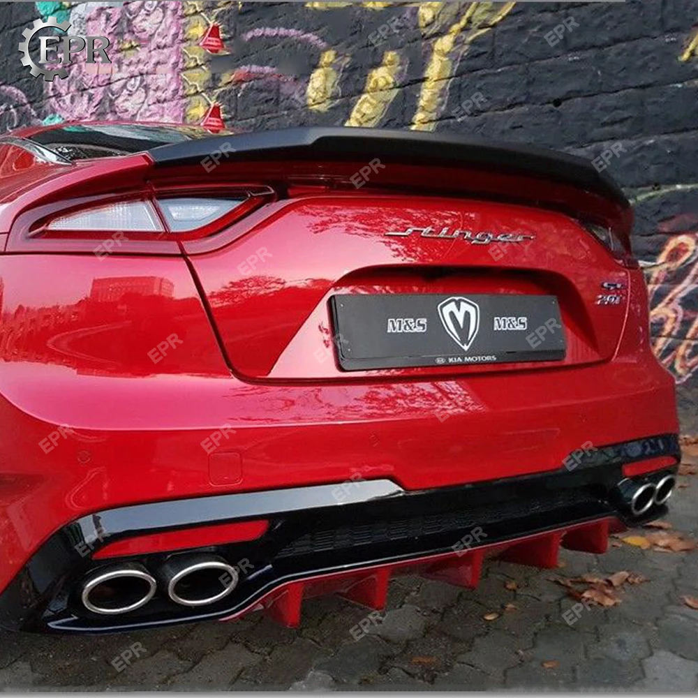 FRP диффузор для Kia Stinger тип M Стекловолокно Задний диффузор добавить на обвес гоночный для Stinger отделка тюнинг часть