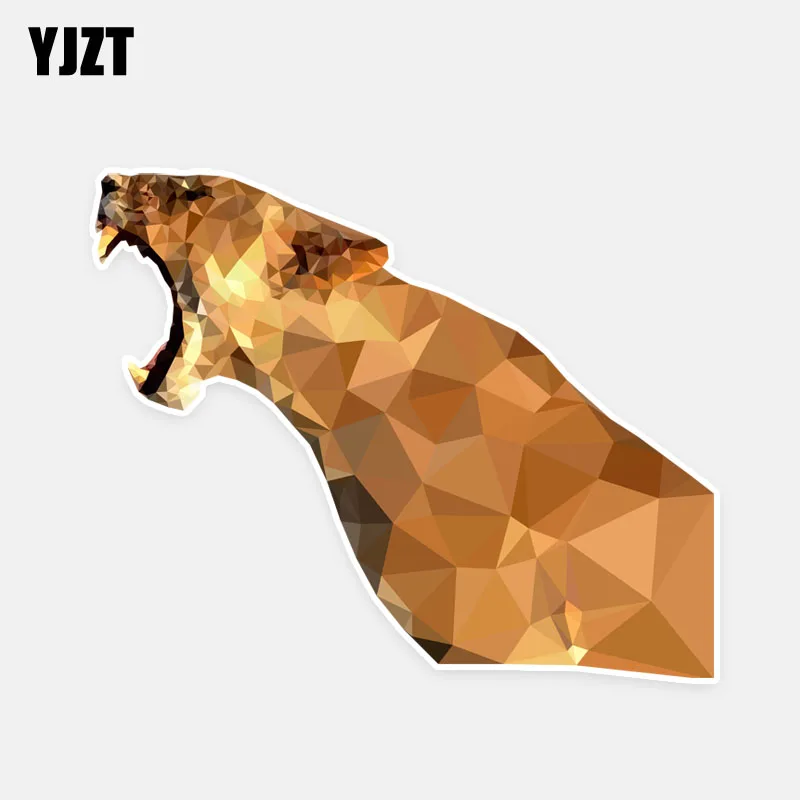 

YJZT 15.8CM*13CM Fashion Reflective Latticized Roaring Lion PVC Car Sticker Decal 5-0579