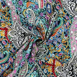 Retro flower 50 см* 145 см вискоза Мягкая ткань для платья вискоза хлопок Материал пэчворк - Цвет: Retro flower