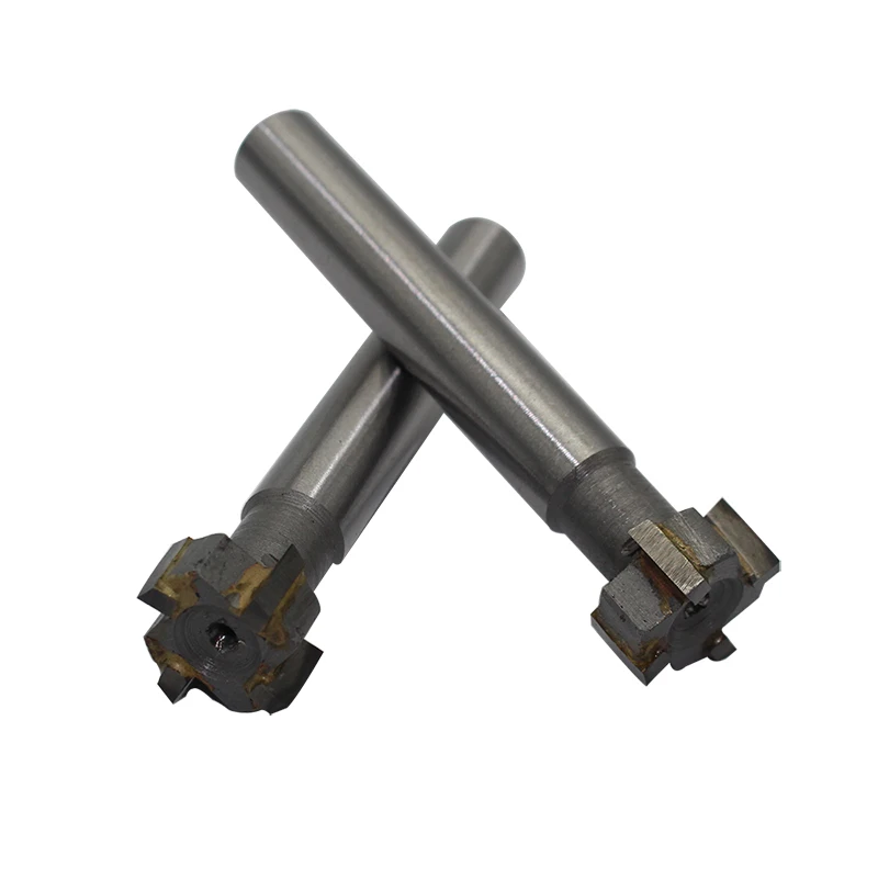 

2PCS 16mm * 8mm 4 Flute Alloy straight shank T-slot milling cutter Straight shank Side milling Slotting Profiling carbide cutter