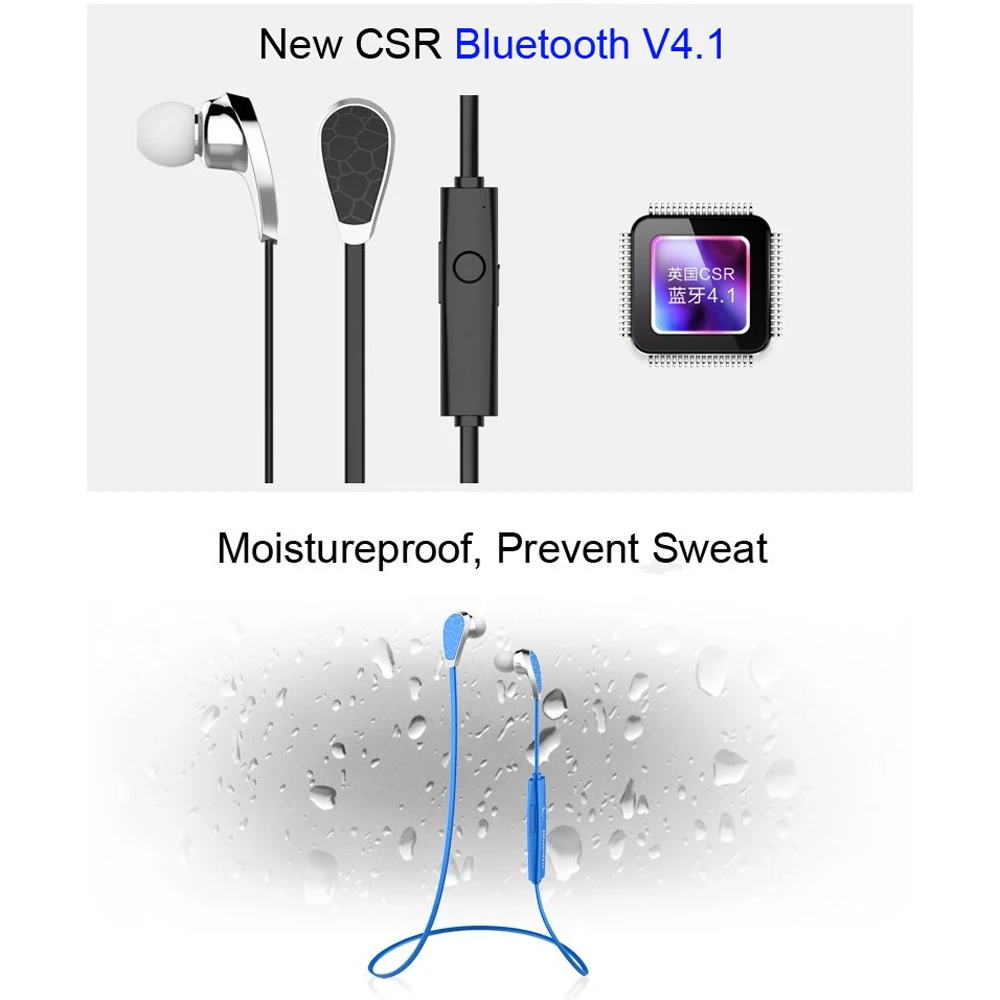 Stereo Sport Auriculares Mini Bluetooth Headset Earphones For In Ear Phone Bud Cordless Wireless Headphones Earbuds 4.1 Earpiece |