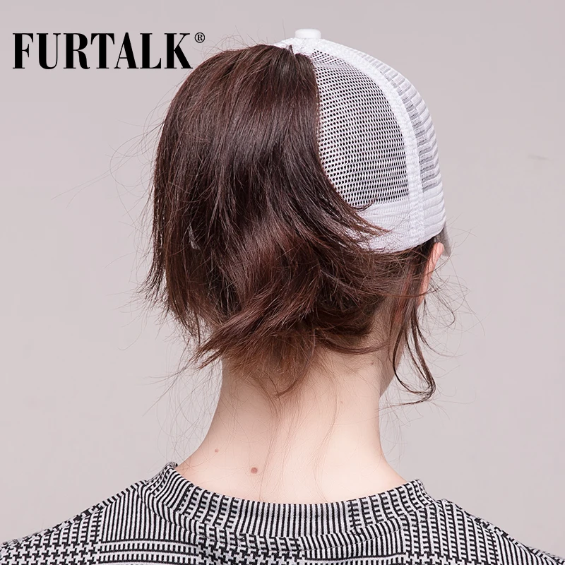 FURTALK Кепка Женская Бейсболка Конский Хвост Шапка Женские Летние Кепки
