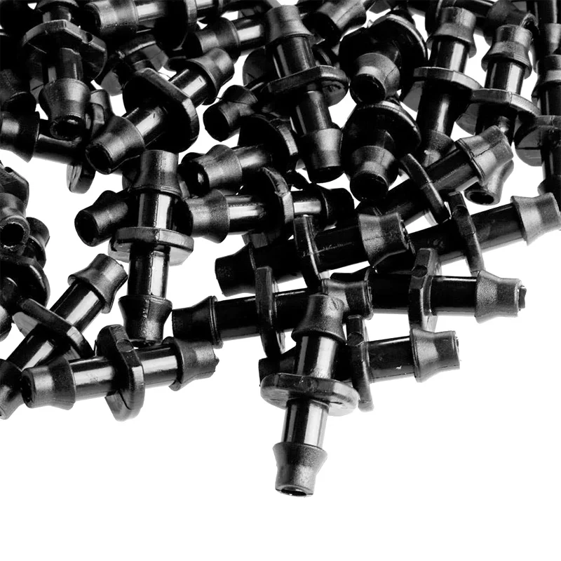 

50 Pcs Barbed Double Way Connector Micro Irrigation 4/7 Watering Tube Joint Pipe Adapter FPing