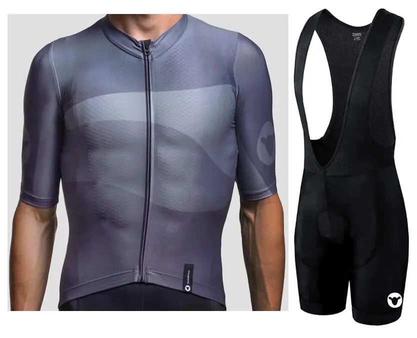 Ropa ciclismo black sheep Pro team летний Гоночный комплект для велоспорта, футболка с коротким рукавом и шорты на лямках, комплекты с итальянским наконечником для ног - Цвет: 4
