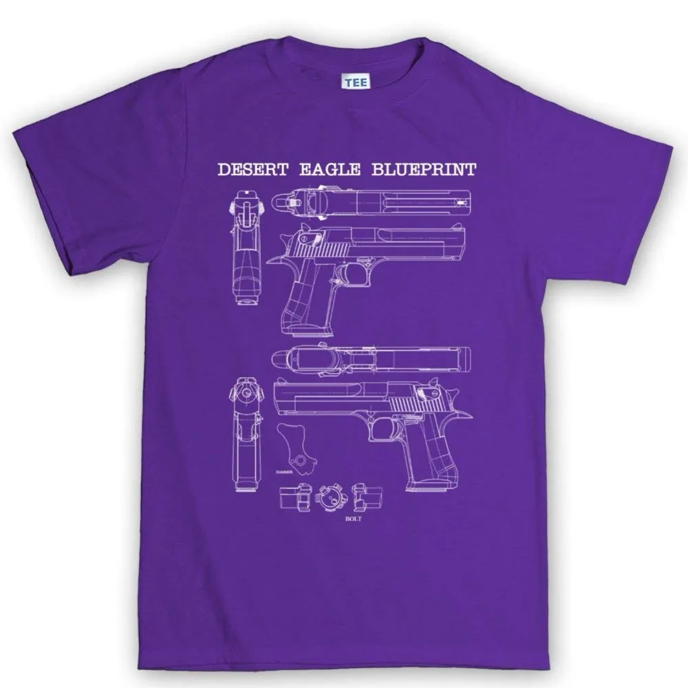 Футболка мужская с круглым вырезом модная повседневная одежда принтом Desert Eagle Gun
