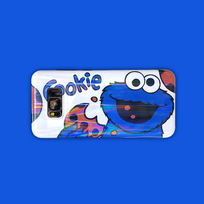 Cute Cartoon Elmo Monsters Cookie Glossy Soft Silicon Cover For Samsung Note9 S7 Edge S8 S9 PLUS Note8 capa coque |