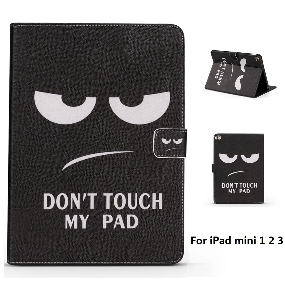 Не трогай мой блокнот узор ПУ и ПК Материал Поддержка защитный чехол для iPad mini 1 2 3