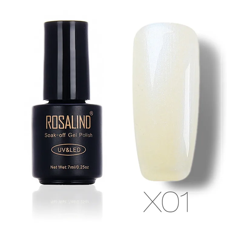 X01 ROSALIND 7 мл перламутровый УФ-гель для ногтей чистый цвет УФ-лак замачиваемый для ногтей полувернис Перманентный Гель-лак - Цвет: X01