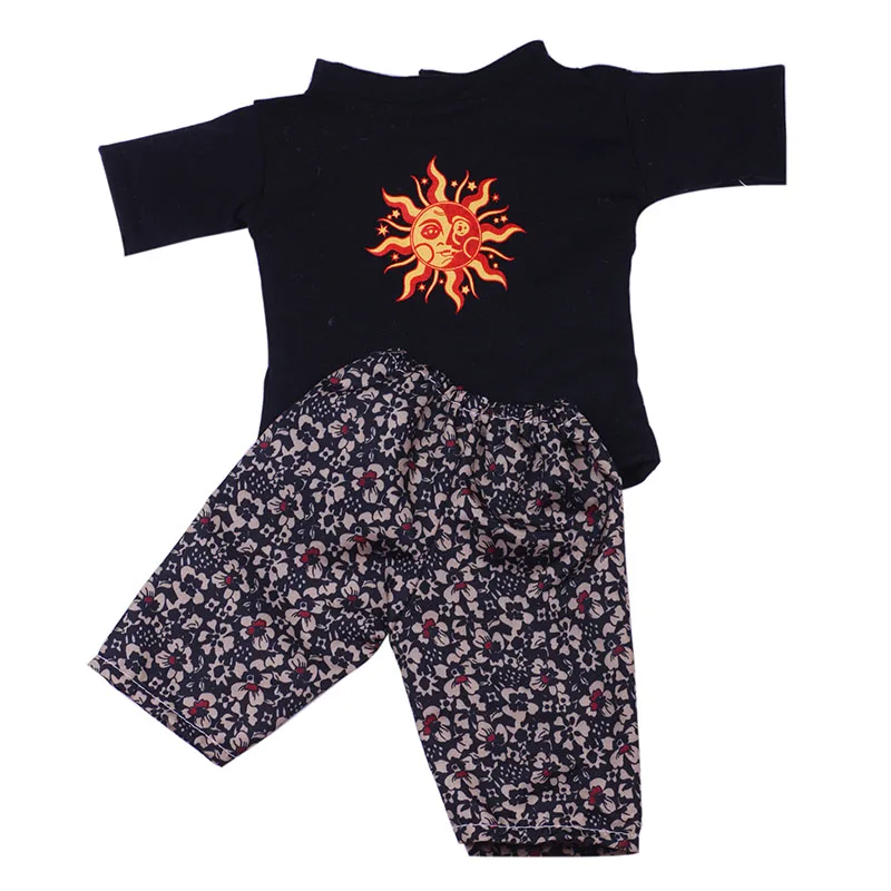 LUCKDOLL стильная пижама и одежда для сна подходит 18 дюймовых американских кукол 43 см