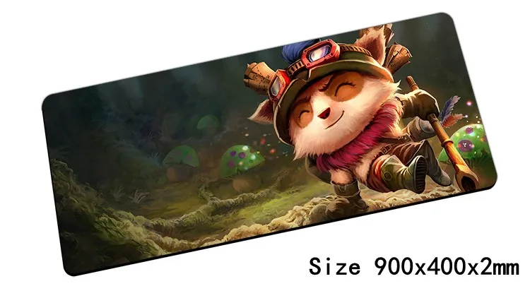 Высокое качество Teemo коврик для мыши 90x40 см Коврик для мыши lol notbook компьютерный коврик для мыши Быстрый разведчик игровой padmouse геймер Коврик для мыши ноутбука