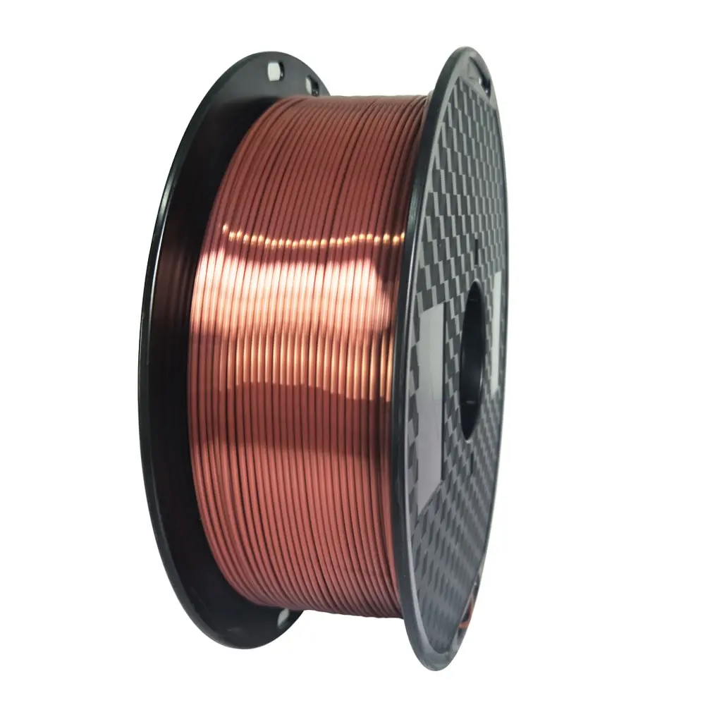 Silk red copper Шелк pla черный 1,75 мм 1 кг PLA шелковистый блеск 3d принтер нить блестящая фиолетовая красная медь шелк ощущение как печатные материалы - Цвет: Silk red copper