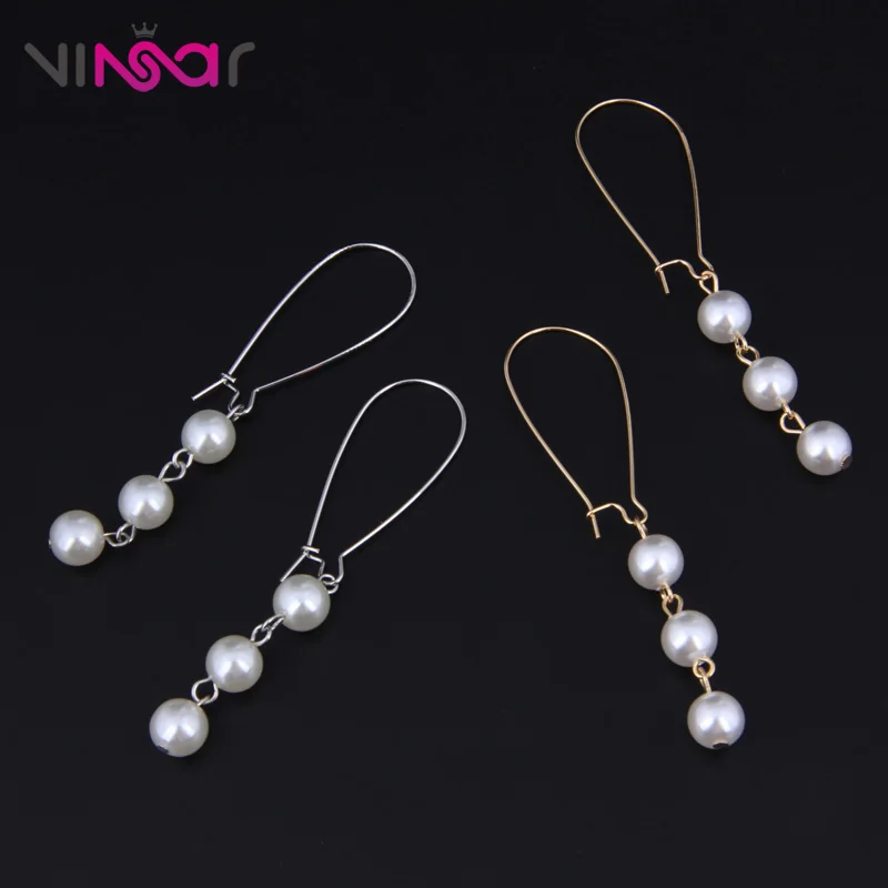 VINSAR Новый Дизайн Простой Элегантный Имитация Серьги с жемчугом темперамент