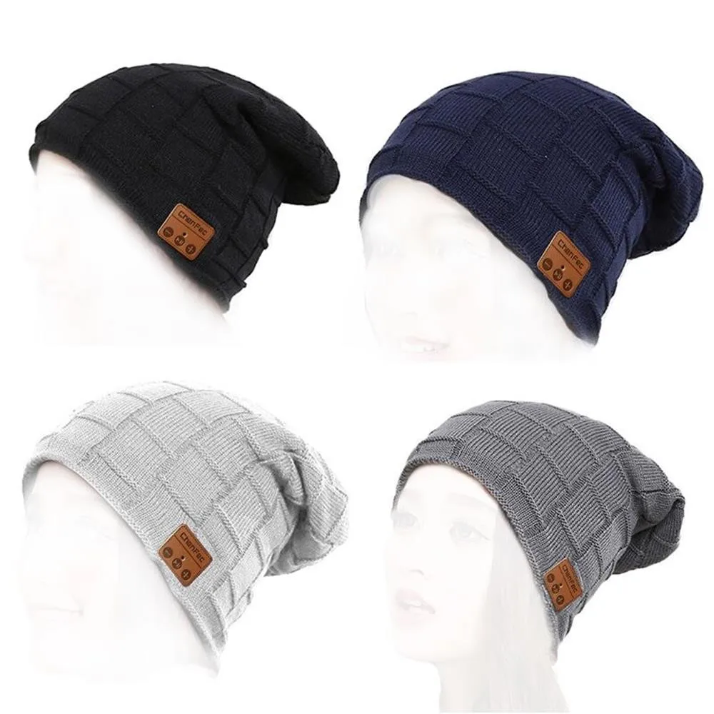 2019 Latest Version of Bluetooth 4.0 Winter Warm Beanie Music Hat Wireless Smart Cap Headset Headphone Speaker Mic | Электроника
