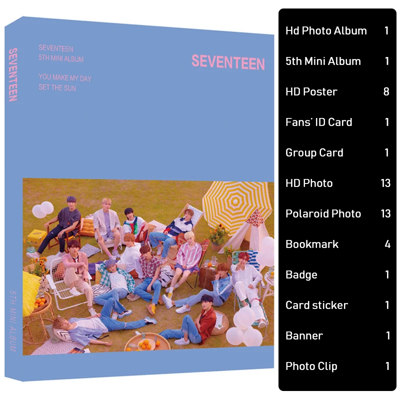 Набор фотоальбомов KPOP SEVENTEEN фирменный постер Подарочная посылка семнадцать