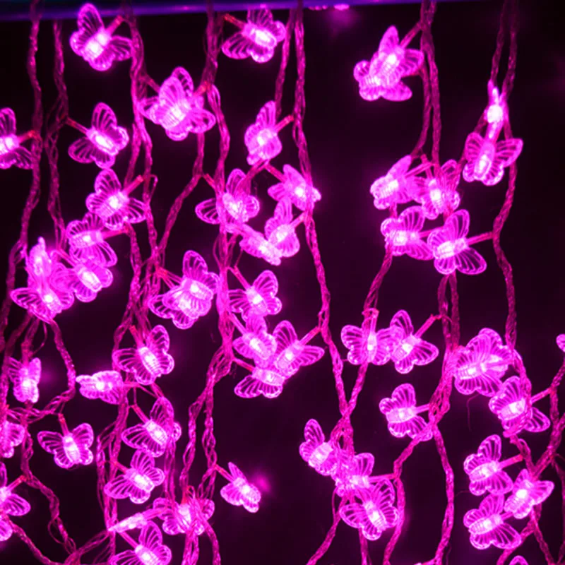 Гирлянда с бабочками 10 м 100 светодиодов В переменного тока|indoor christmas lights|fairy lightsstring