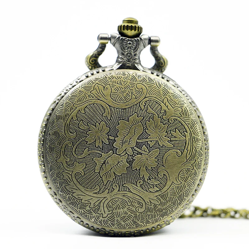 Ретро Винтаж бронзовая змея кварцевые карманные часы Аналоговые в виде кулона