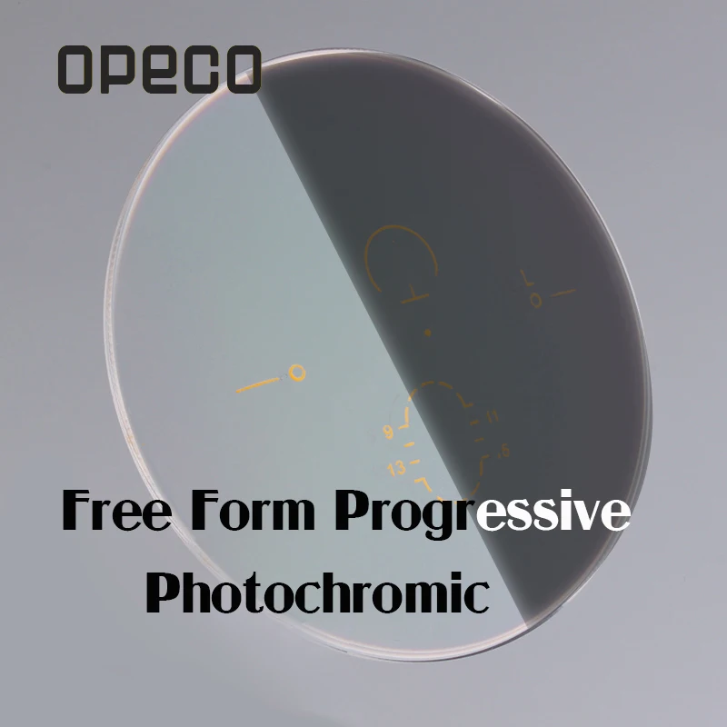Opeco фотохромные Бесплатные формы цифровые прогрессивные линзы на заказ