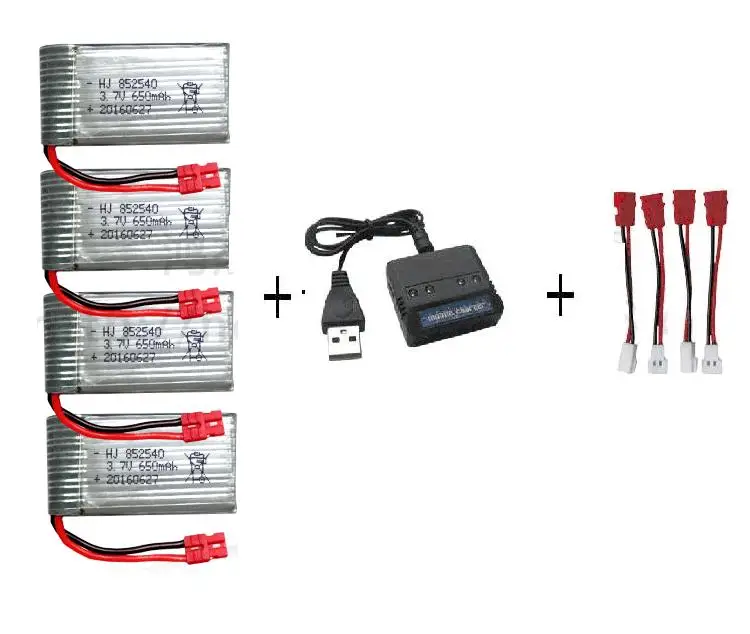 X5HC X5HW 2 4G RC Квадрокоптер Дрон 3 7 в 650 мАч литий-полимерный аккумулятор * 4 шт. +