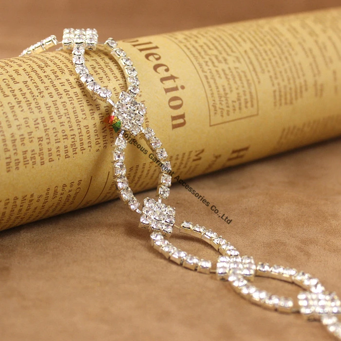 1 ярд 2 см потрясающая Чешская прозрачная кристальная Алмазная цепочка со