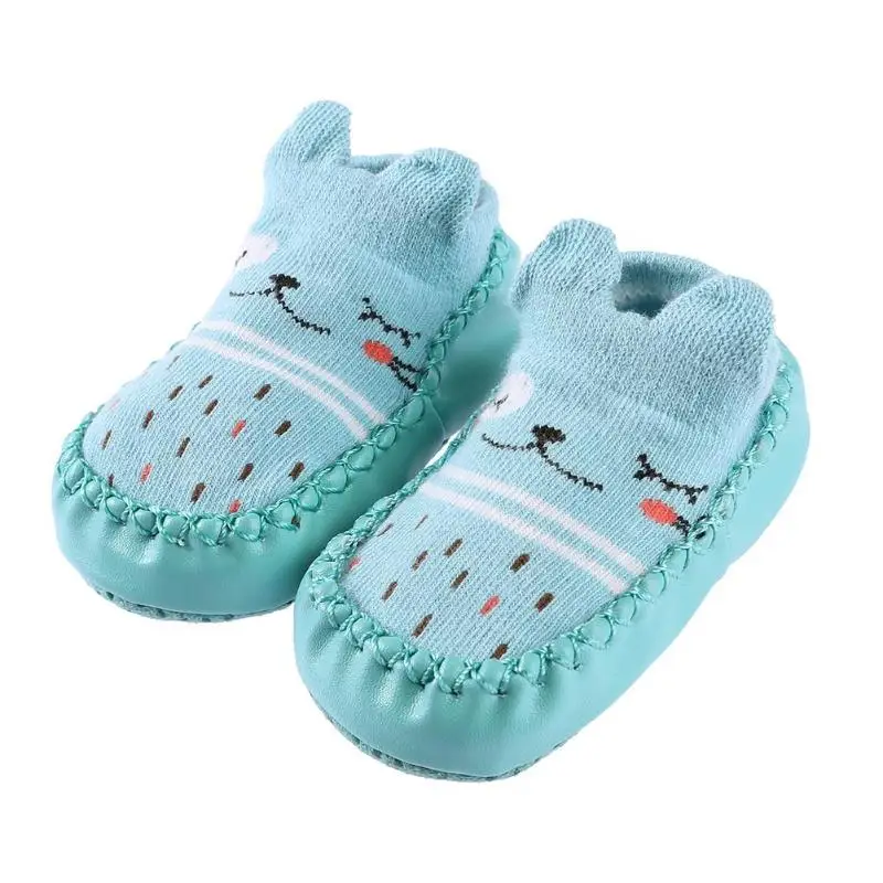 Newborn Baby Funny Cartoon Animal Floor Socks Baby Boy Girl Spring Autumn Winter Anti-slip Warm Socks With Rubber Kids Feet Care images - 6