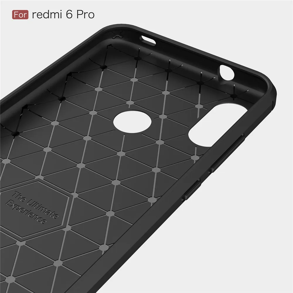 Lenuo чехол для Xiaomi Redmi 6 Pro ТПУ мягкой углеродного волокна силиконовые матовый