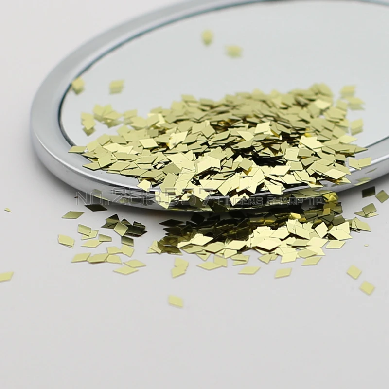 2017 алмазные накладные ногти декоративные блестки DIY желто зеленые блестящие