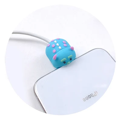 3 Мультяшная защита для usb-кабеля Защита линии передачи данных кукла животное укус аксессуар Кабельный органайзер для iPhone 7 6 8 Plus X - Цвет: 3